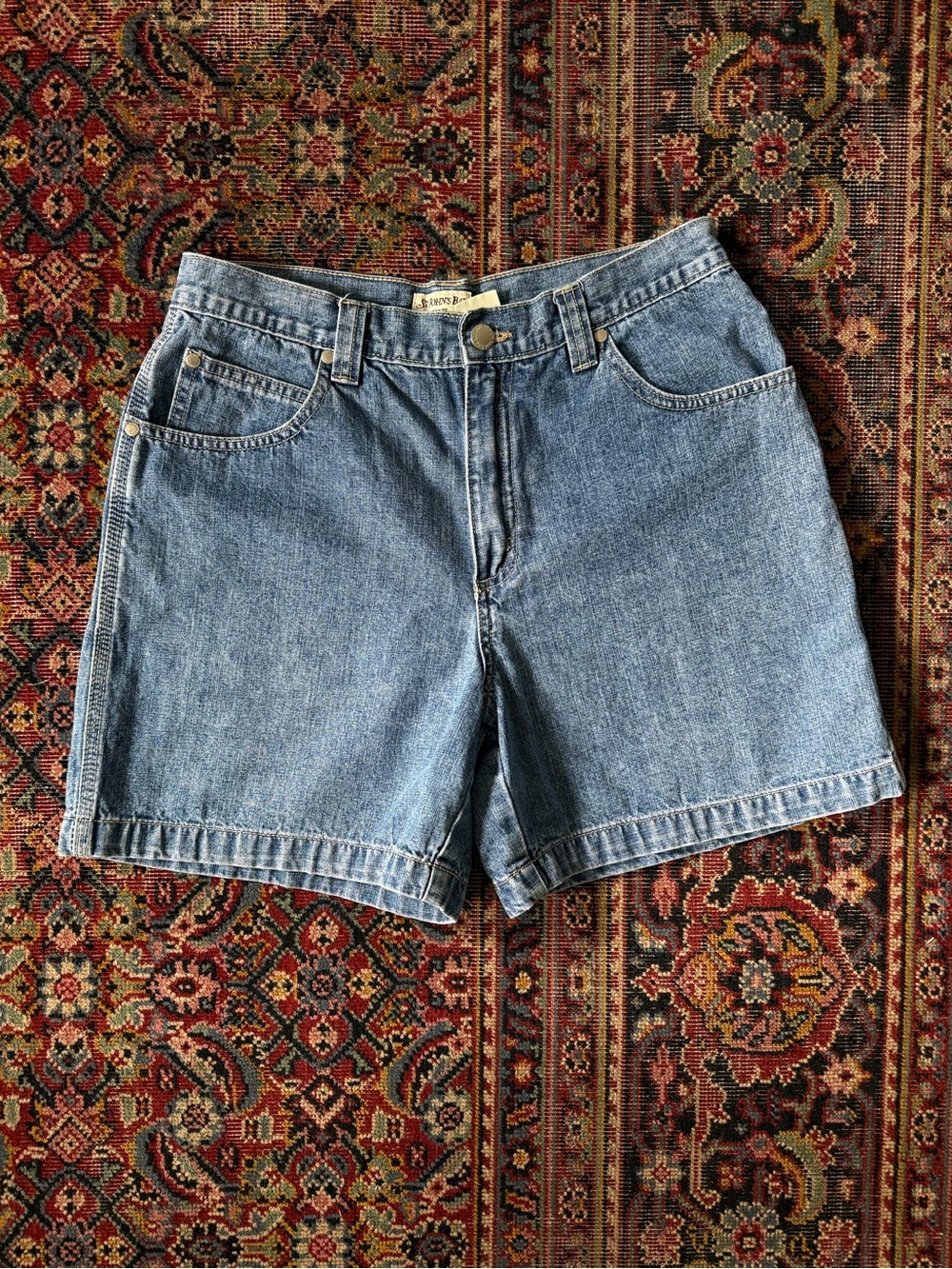 St. John’s Bay Petites | High Rise Denim Shorts | Medium Wash | Size 28 waist